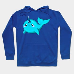 Cute Turquoise Narwhal Hoodie